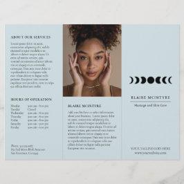 Modern Blue Moon Phases Elegante drievoudige broch