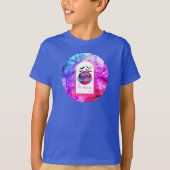 Modern Blue Moon Spooky Happy Halloween Kinder T-shirt (Voorkant)
