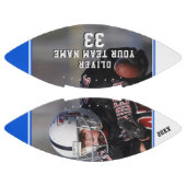 Modern Blue Name Number Team Full Photo Football (Panelen)