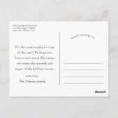 Modern Blue Navy Merry Happy Nieuwjaar Briefkaart (Achterkant)