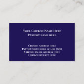 Modern Blue Nebula John 3:16 Bible Scripture Visitekaartje (Achterkant)