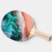 Modern Blue Ocean strand monogrammed kustwateren z Tafeltennisbatje (Zijkant)