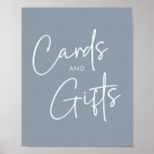 Modern Blue Oh Baby Eenvoudige Kaarten en geschenk Poster (Voorkant)