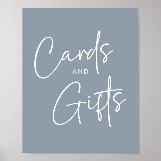 Modern Blue Oh Baby Eenvoudige Kaarten en geschenk Poster (Voorkant)