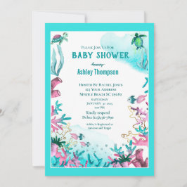 Modern Blue onder het Baby shower Zee Kaart