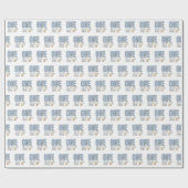 Modern Blue One Silly Goose First Birthday Cadeaupapier (Vlak)