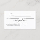 Modern Blue Opal Store Gift Kaarten Visitekaartje (Achterkant)