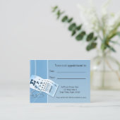Modern Blue Optometrist Appointment Card Afsprakenkaartje (Staand voorkant)