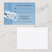 Modern Blue Optometrist Appointment Card Afsprakenkaartje (Voorkant / Achterkant)