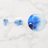 Modern Blue Orchid Floral Wedding Reception Table Confetti (Voorkanten)