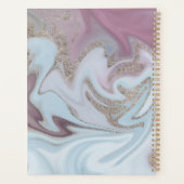 Modern Blue Paars en Gold Abstract Planner (Achterkant)