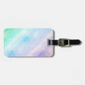 Modern Blue Paars Glitter Ombre Glam Design Bagagelabel (Voorkant horizontaal)