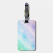 Modern Blue Paars Glitter Ombre Glam Design Bagagelabel (Achterkant verticaal)