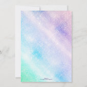 Modern Blue Paars Glitter Ombre Glam Design Kaart (Achterkant)