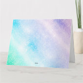 Modern Blue Paars Glitter Ombre Glam Design Kaart (Achterkant)