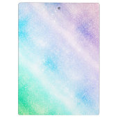 Modern Blue Paars Glitter Ombre Glam Design Klembord (Achterkant)