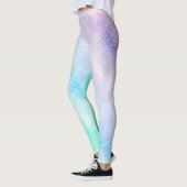 Modern Blue Paars Glitter Ombre Glam Design Leggings (Links)