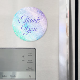 Modern Blue Paars Glitter Ombre Glam Design Magneet