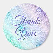 Modern Blue Paars Glitter Ombre Glam Design Magneet (Voorkant)