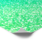 Modern Blue Paars Glitter Ombre Glam Design Poster (Hoek)