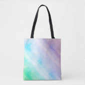 Modern Blue Paars Glitter Ombre Glam Design Tote Bag (Voorkant)