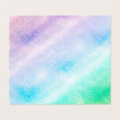 Modern Blue Paars Glitter Ombre Glam Design Visitekaartje (Buitenkant ongevouwen)