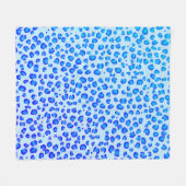 Modern Blue Paars Leopard Animal Print Patroon Fleece Deken (Voorkant (Horizontaal))