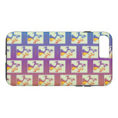 Modern Blue, paars, oranje Tulip Couple Floral Case-Mate iPhone Case (Achterkant (Horizontaal))