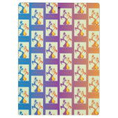 Modern Blue, paars, oranje Tulip Couple Floral Klembord (Achterkant)