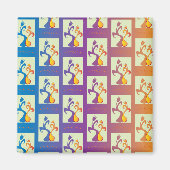 Modern Blue, paars, oranje Tulip Couple Floral Magneet (Voorkant)