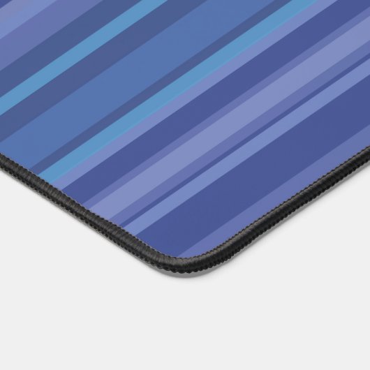 Modern Blue Paars Stripe Bureaumat (Hoek)