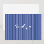 Modern Blue Paars Stripe Dank je wel Kaart (Voorkant / Achterkant)