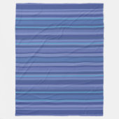 Modern Blue Paars Stripe Fleece Deken (Voorkant)
