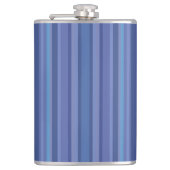 Modern Blue Paars Stripe Heupfles (Voorkant)