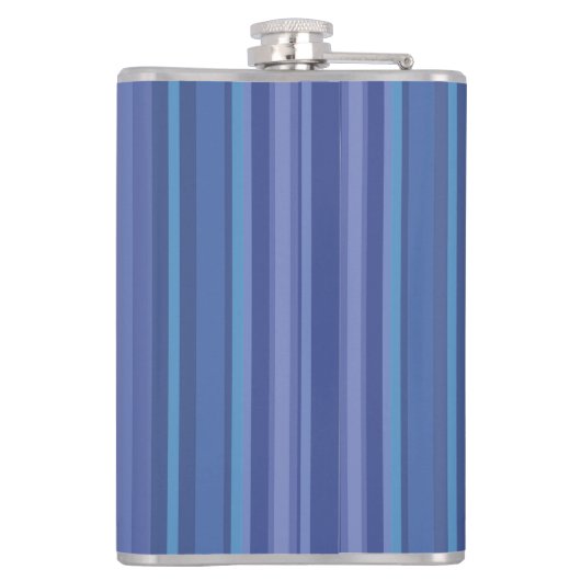 Modern Blue Paars Stripe Heupfles (Achterkant)