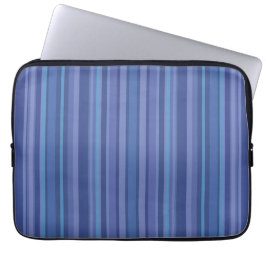 Modern Blue Paars Stripe Laptop Sleeve