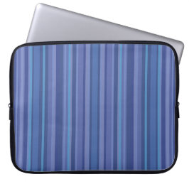 Modern Blue Paars Stripe Laptop Sleeve