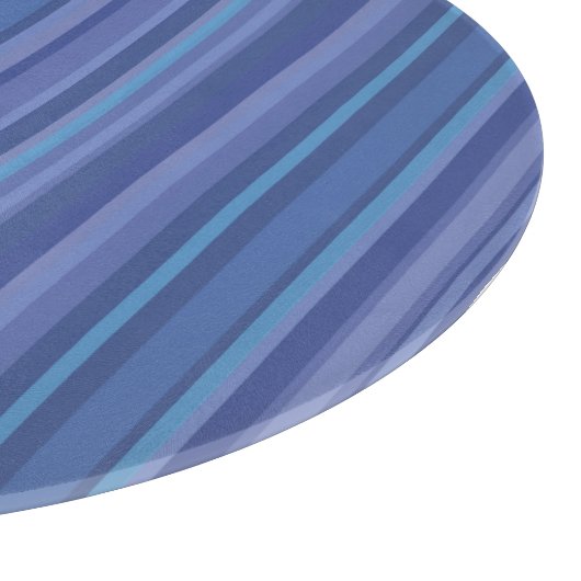 Modern Blue Paars Stripe Snijplank (Hoek)