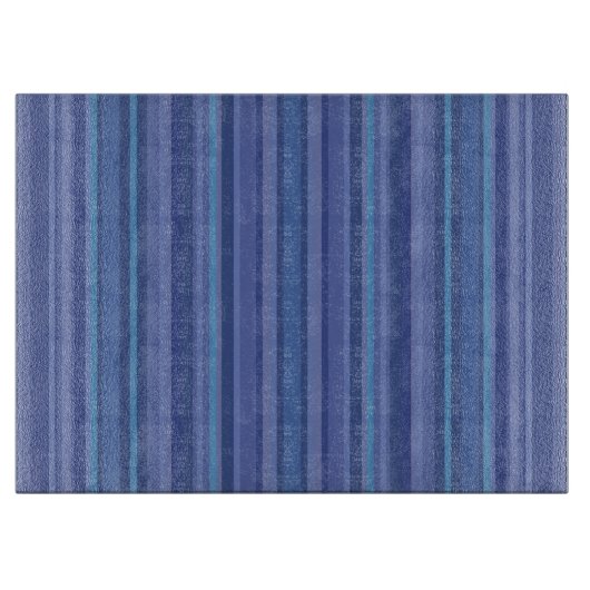 Modern Blue Paars Stripe Snijplank (Voorkant)