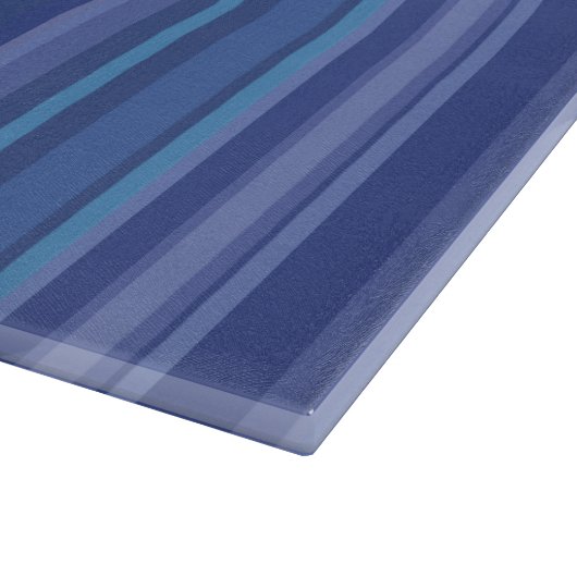 Modern Blue Paars Stripe Snijplank (Hoek)
