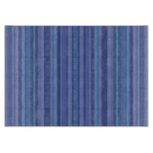Modern Blue Paars Stripe Snijplank (Voorkant)