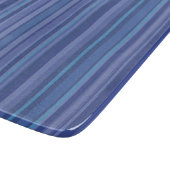 Modern Blue Paars Stripe Snijplank (Hoek)