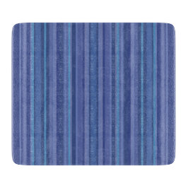 Modern Blue Paars Stripe Snijplank