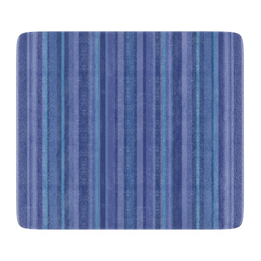 Modern Blue Paars Stripe Snijplank (Voorkant)