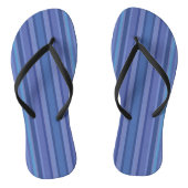 Modern Blue Paars Stripe Teenslippers (Voetbed)