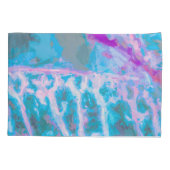 Modern Blue Paarse Abstracte Waterverf Artsy Kussensloop (Achterkant)