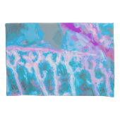 Modern Blue Paarse Abstracte Waterverf Artsy Kussensloop (Voorkant)