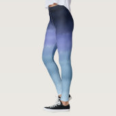 Modern Blue Paarse Waterverf Leggings (Links)