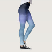 Modern Blue Paarse Waterverf Leggings (Rechts)