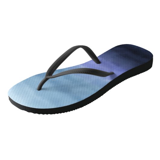 Modern Blue Paarse Waterverf Teenslippers (Schuin)